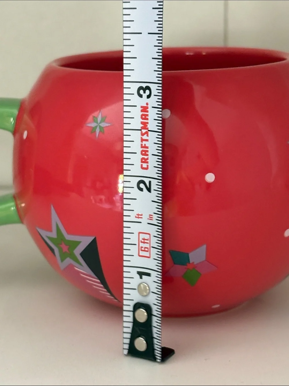 Rare Starbucks Red Mug with Shooting Stars White Dots Collector Mug Japan 2023